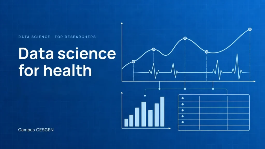 Cover of the Data science for health course (AI-generated image)