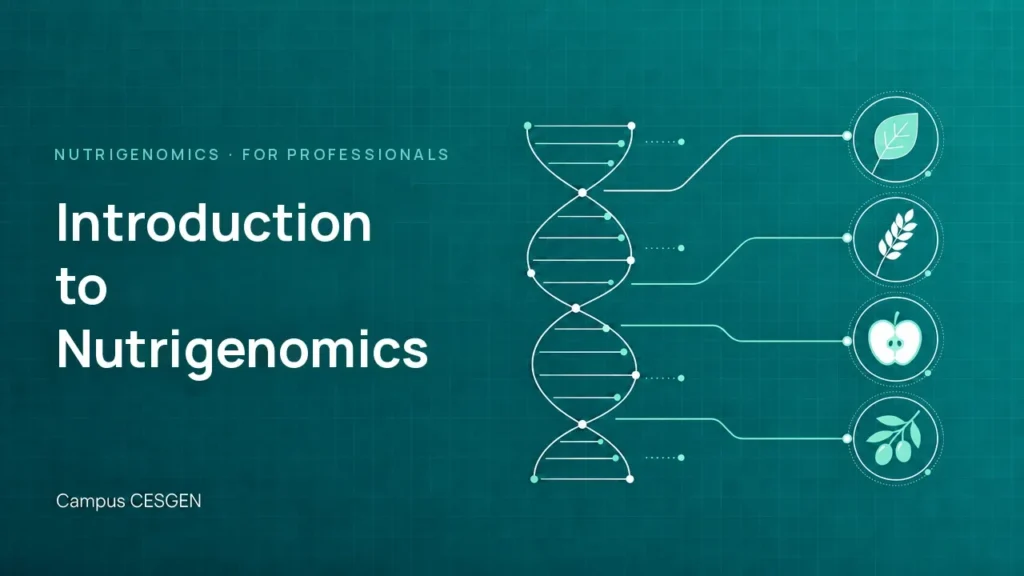 Cover of the Introduction to Nutrigenomics course (AI-generated image)
