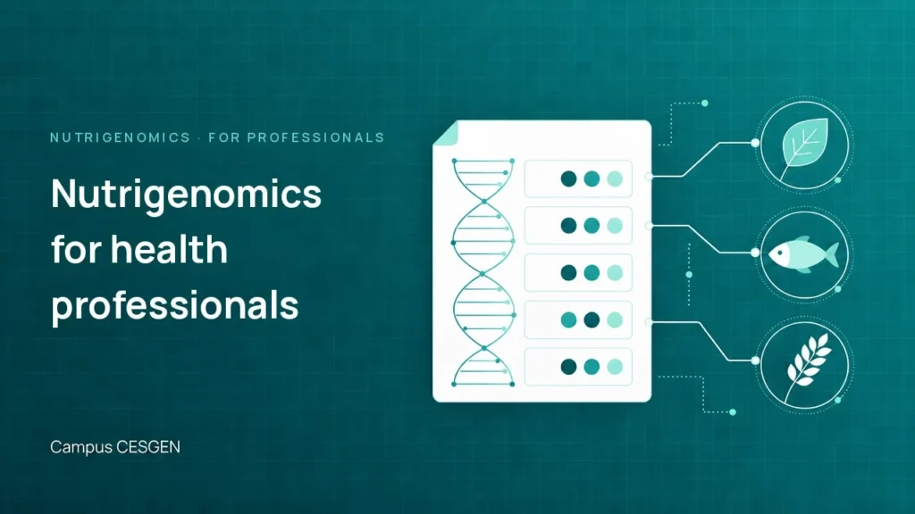 Cover of the Nutrigenomics for health professionals course (AI-generated image)