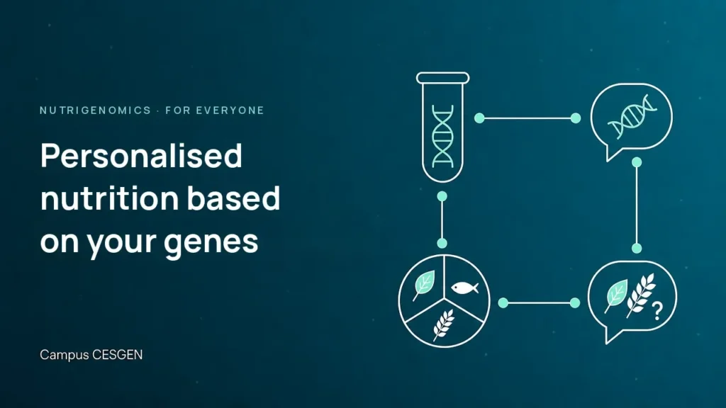 Cover of the Personalised nutrition based on your genes course (AI-generated image)